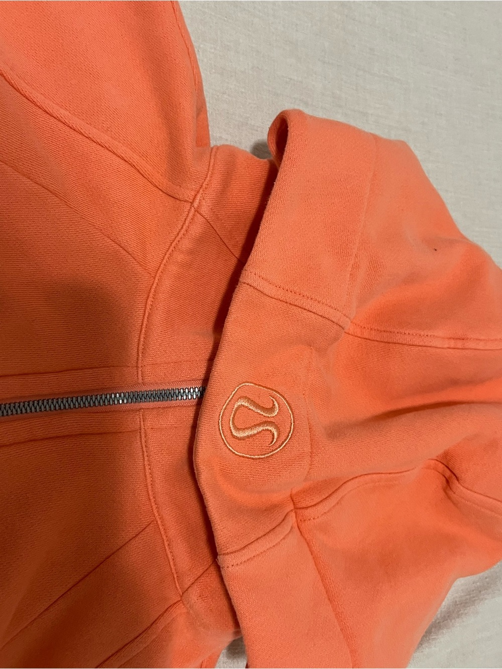 lululemon athletica Orange Zip-Up Hoodie